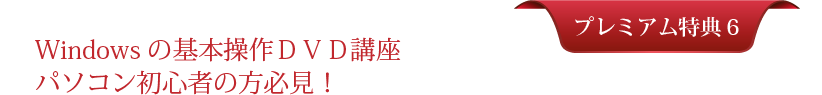 プレミアム特典＃７：ブラインドタッチＤＶＤ講座